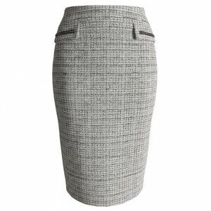 Soho Apparel Womens Small Gray Tweed Pencil Skirt Office Siren Dark Academia